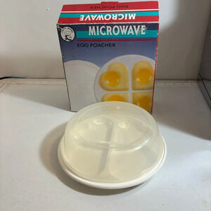 Chef’s pride vintage microwave heart poached egg cooker with original box